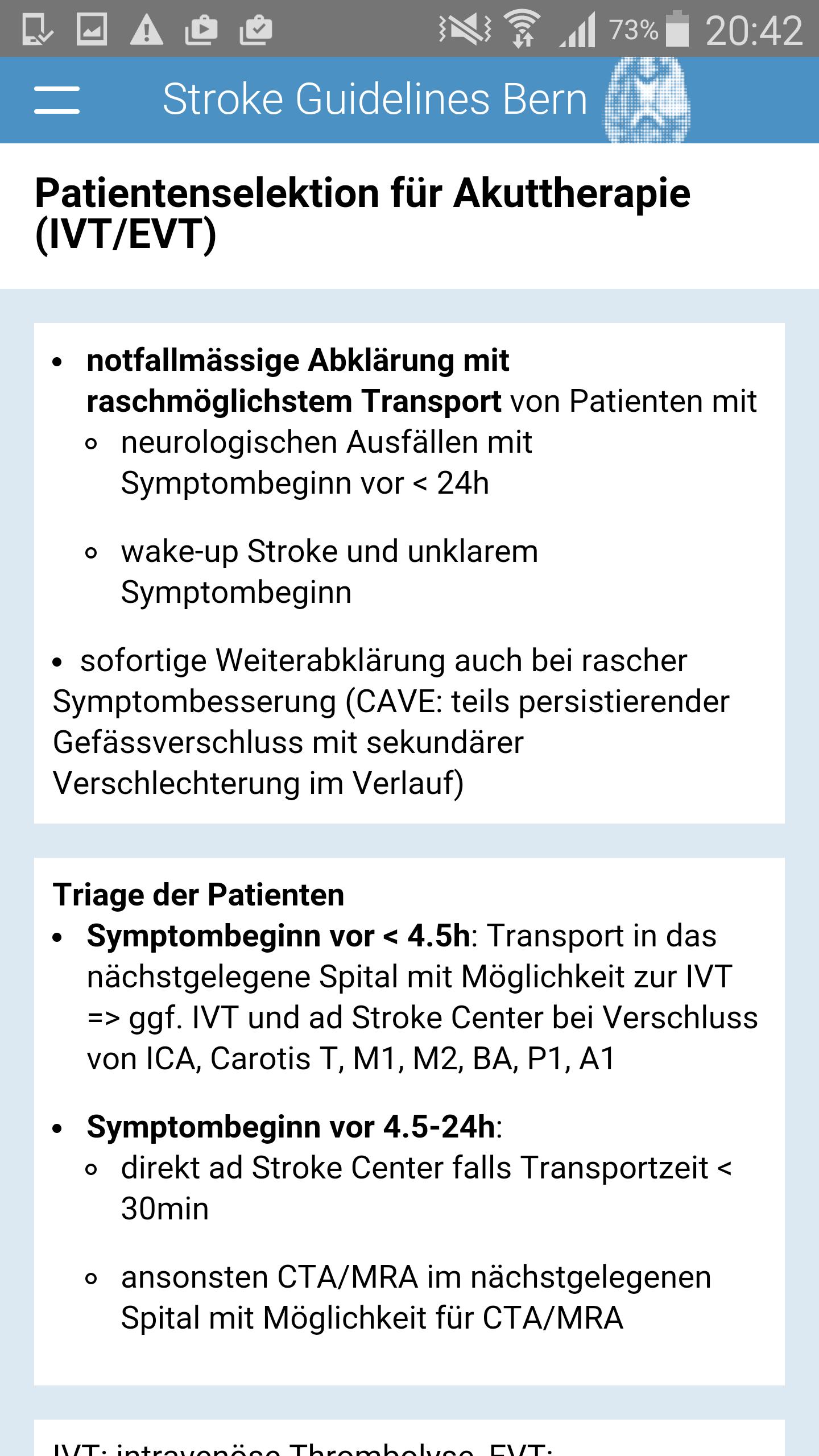 Stroke Guidelines