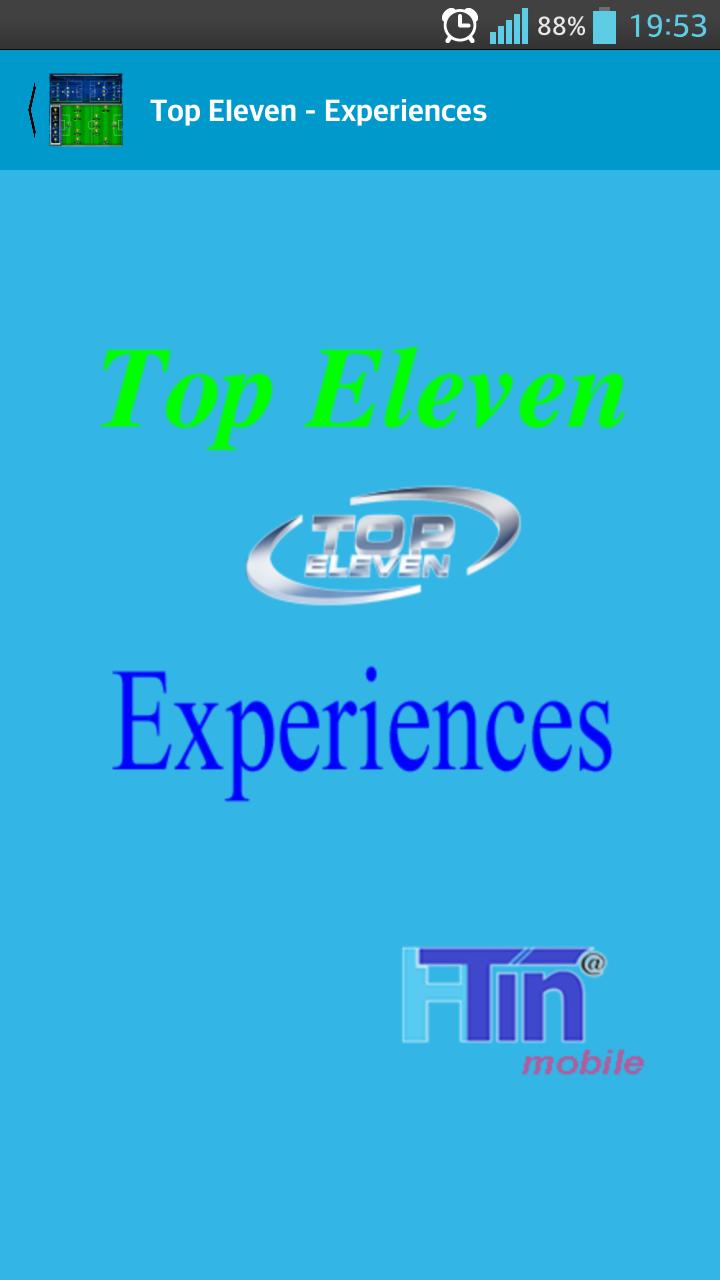 Top Eleven - Guide for TopEleven & Experiences