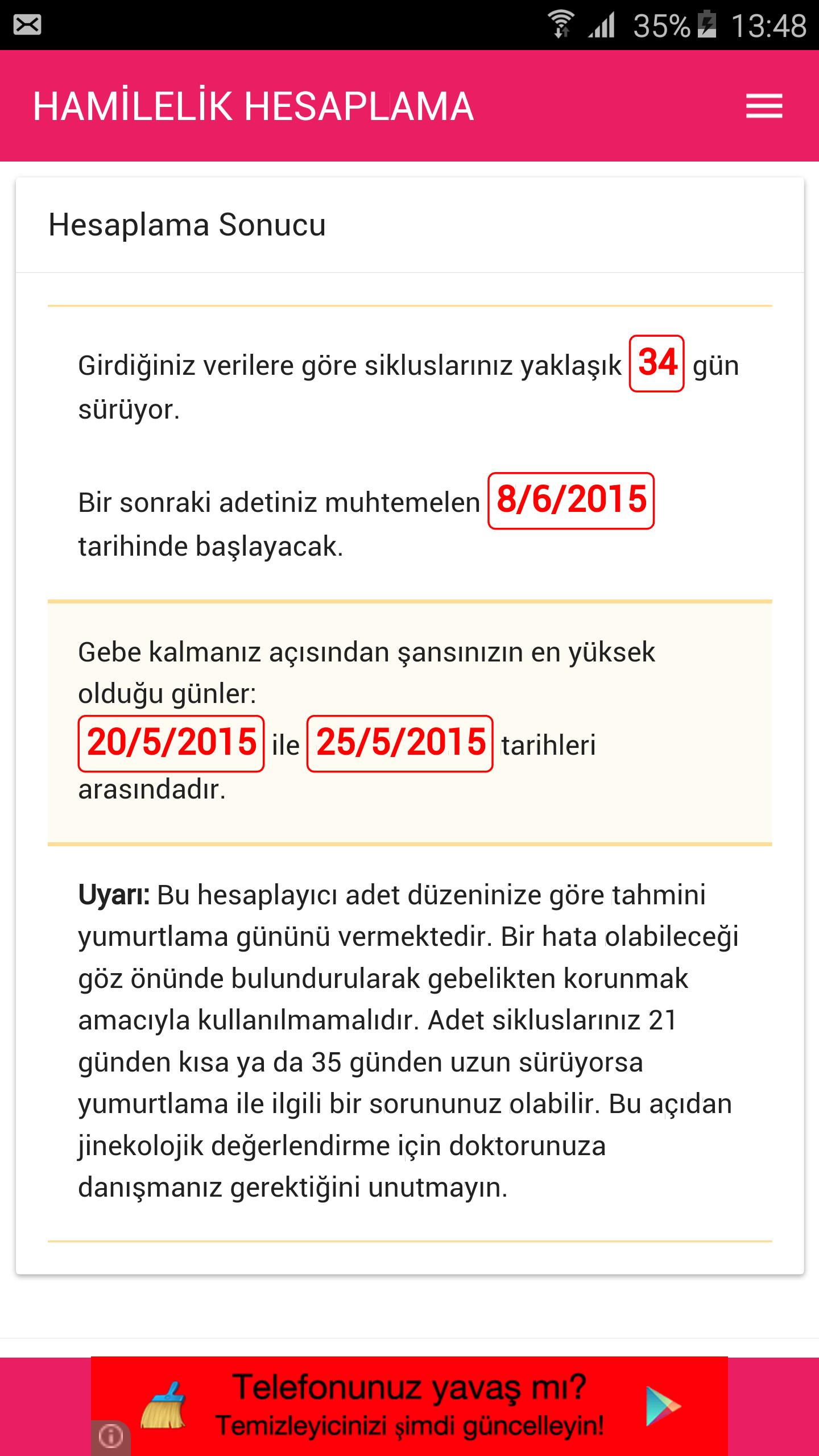 Hamilelik Hesaplama