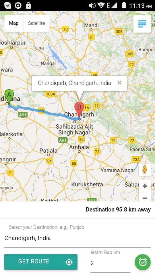 Destination Alarm