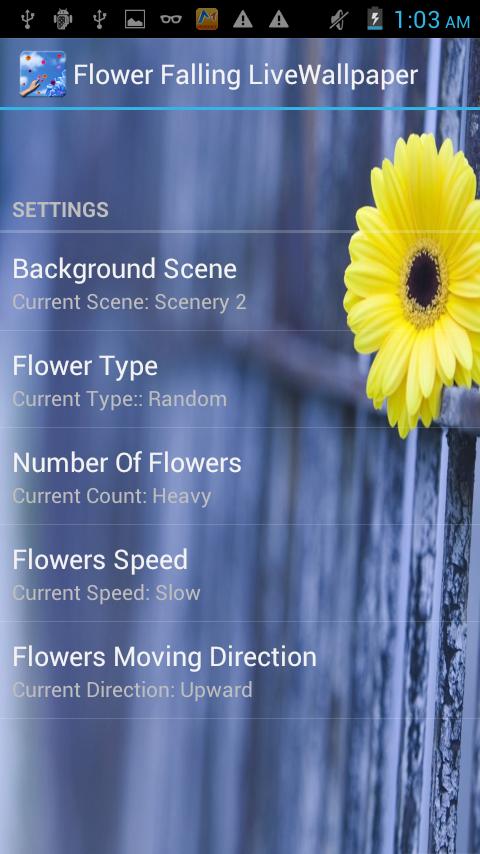 Flower Falling Live Wallpaper