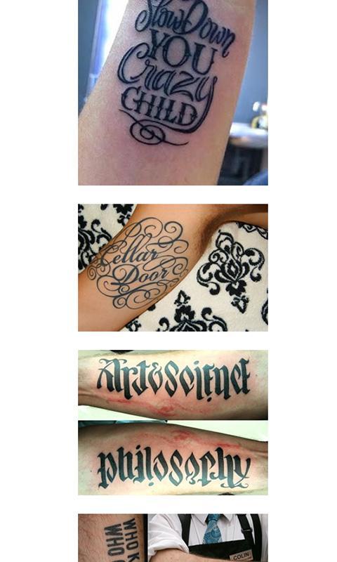 Tatuajes de Letras