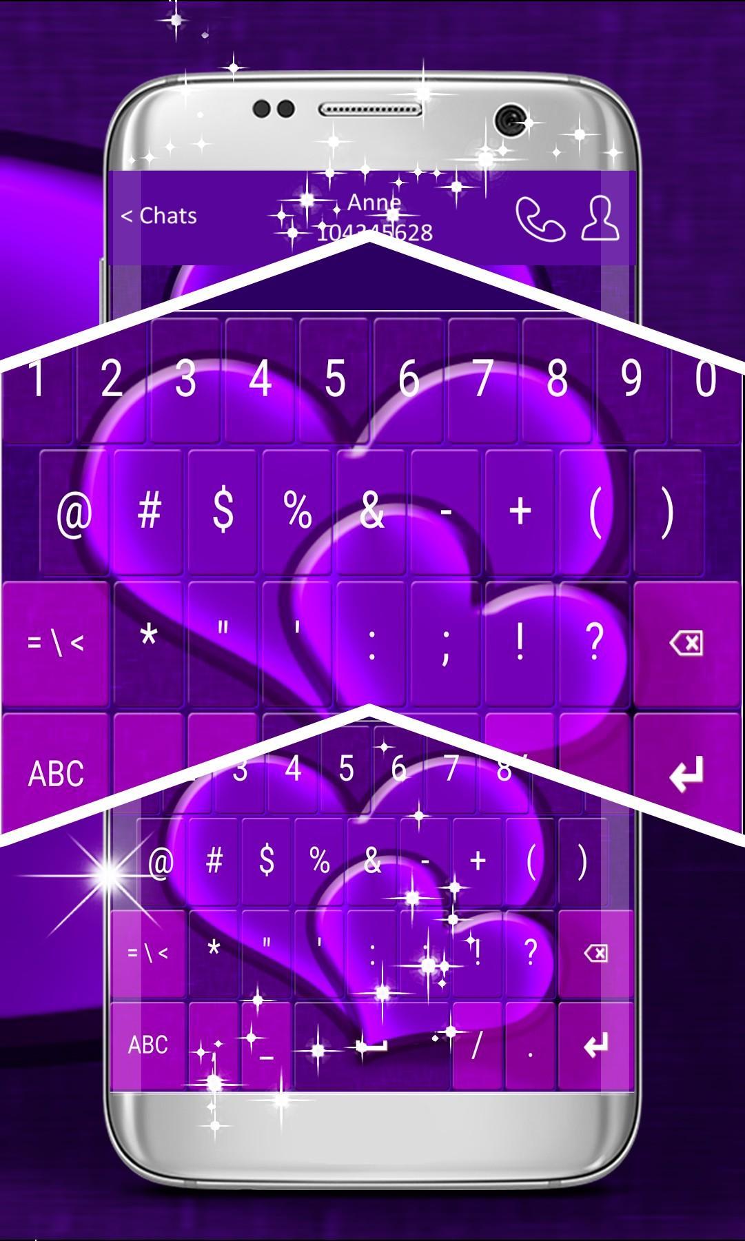 Purple Hearts Keyboard