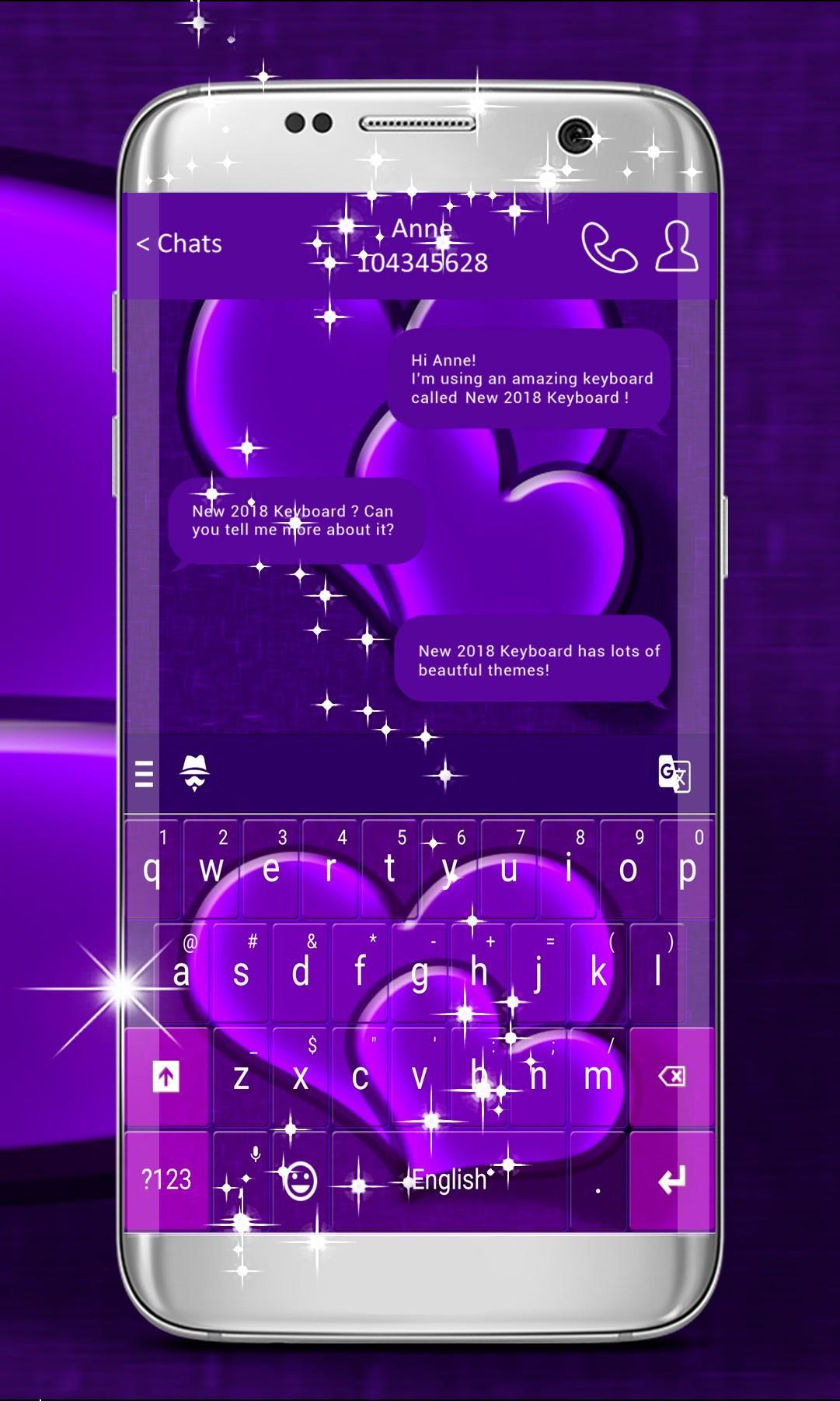 Purple Hearts Keyboard