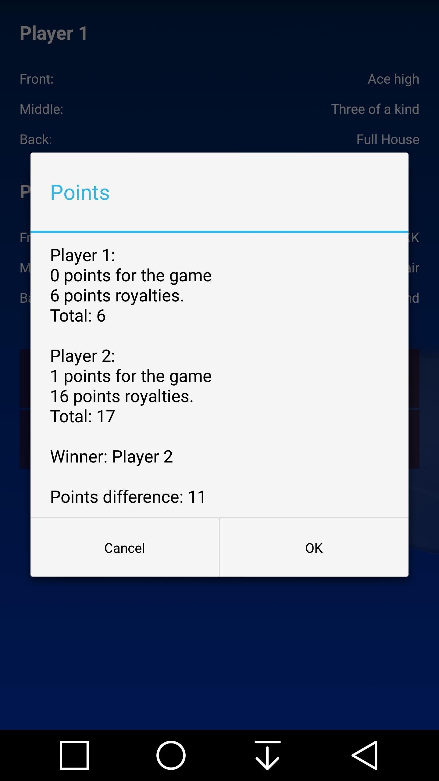 OFC Chinese Poker Calculator