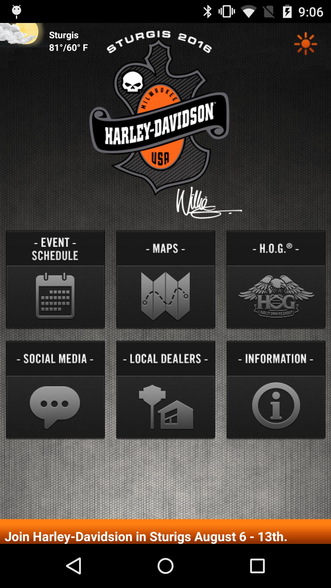 H-D Events: Sturgis