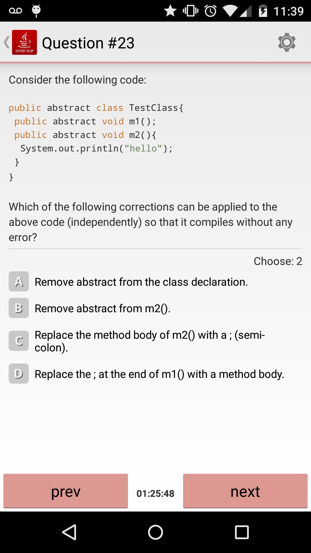 Java Practice Exam