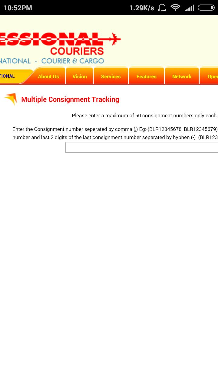 Professional Courier Tracking