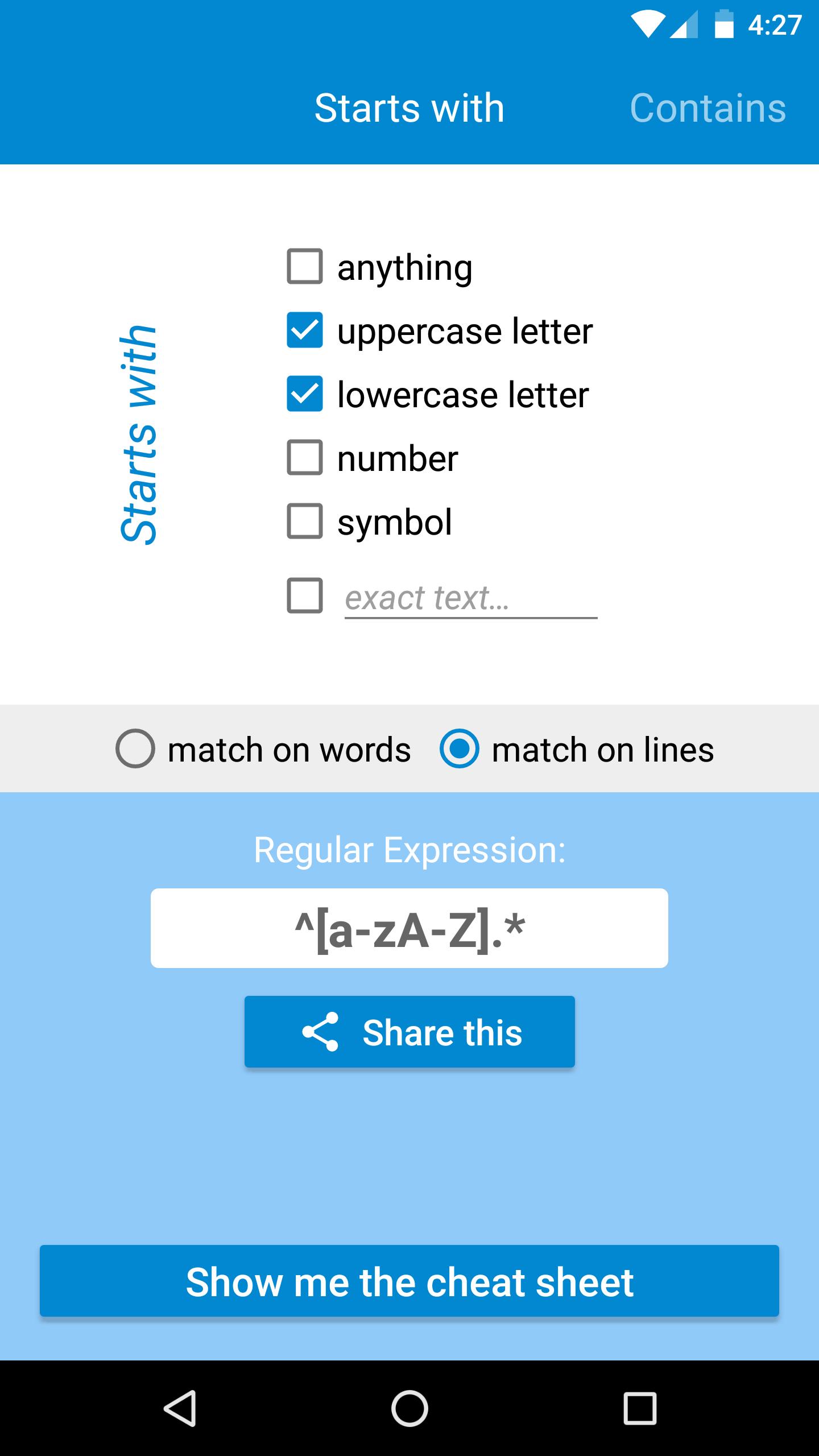 RegEx Generator