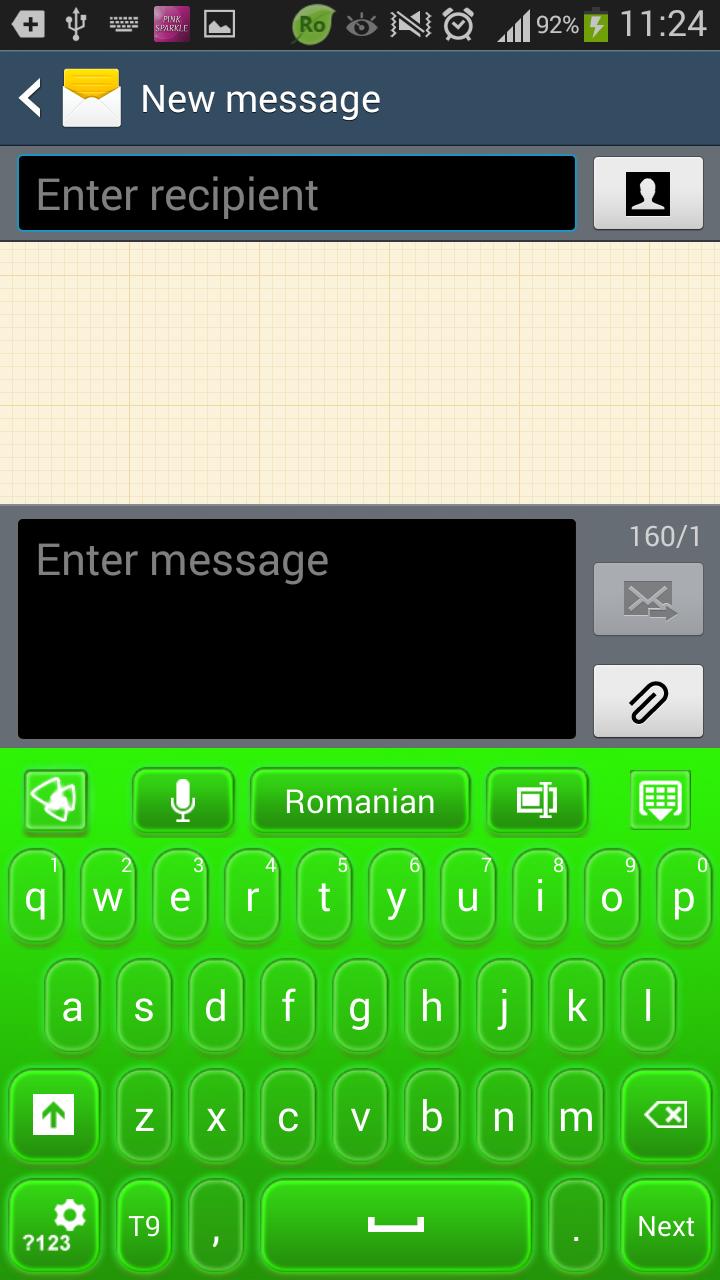 GO Keyboard Green Glow
