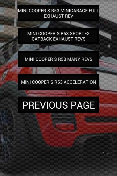 Engine sounds of Cooper R53