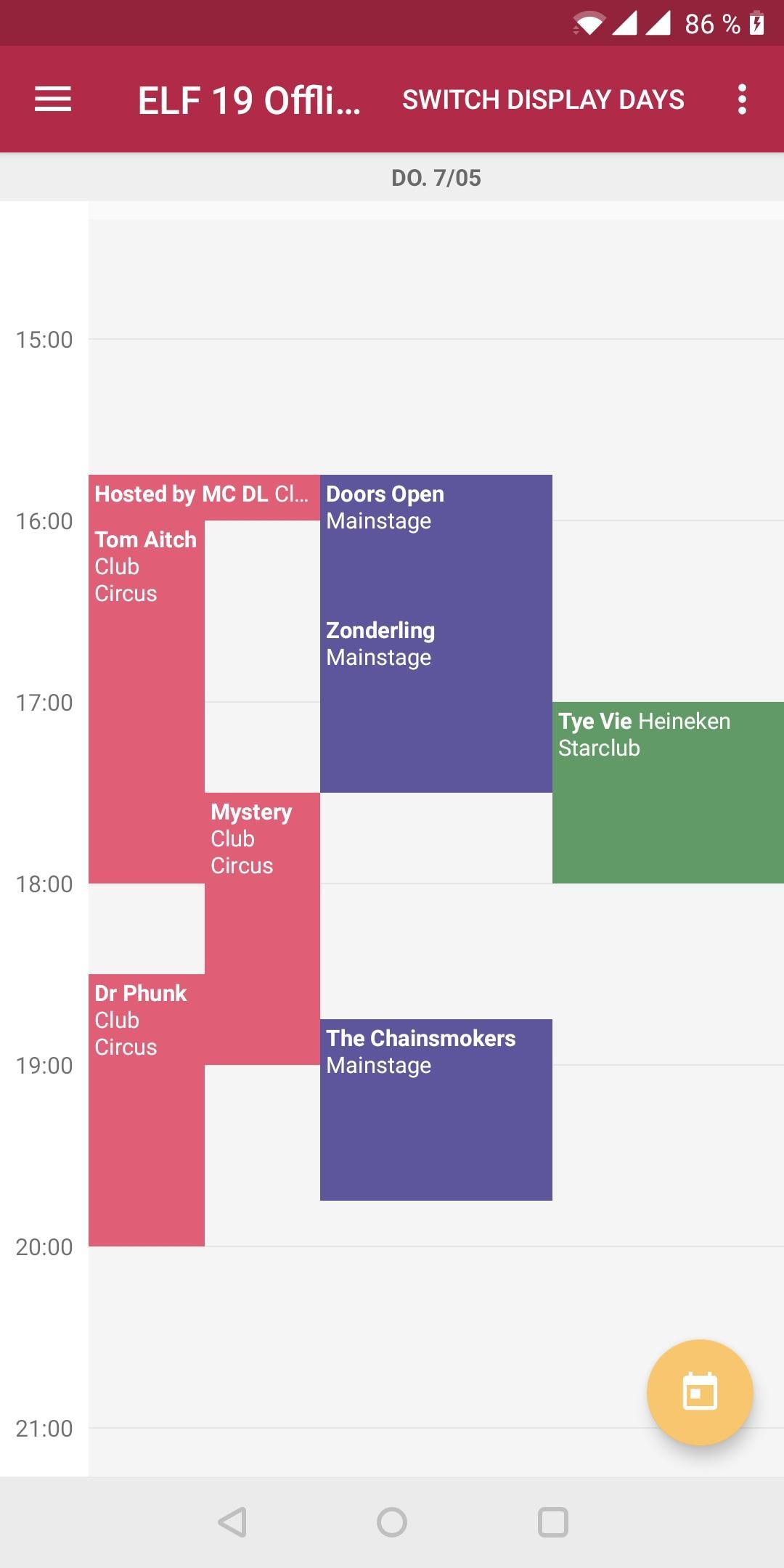 ELF 22 OfflineTimetable