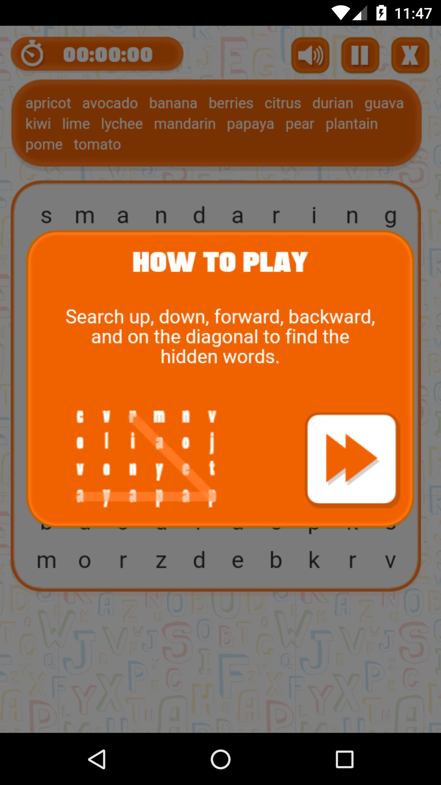 Words Search Puzzle