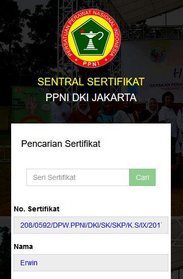 Sentral Sertifikat PPNI DKI Jakarta