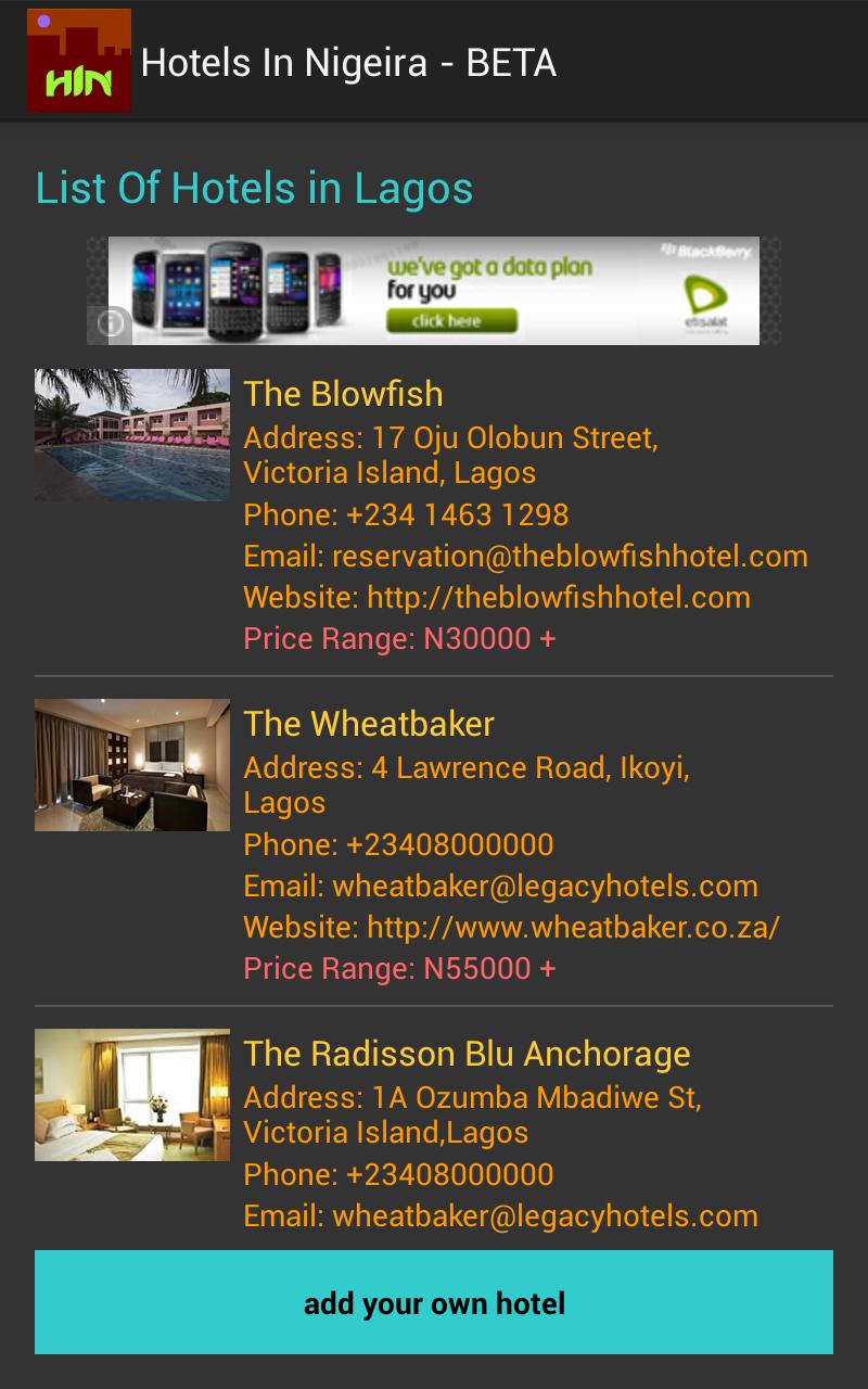 Hotels In Nigeria