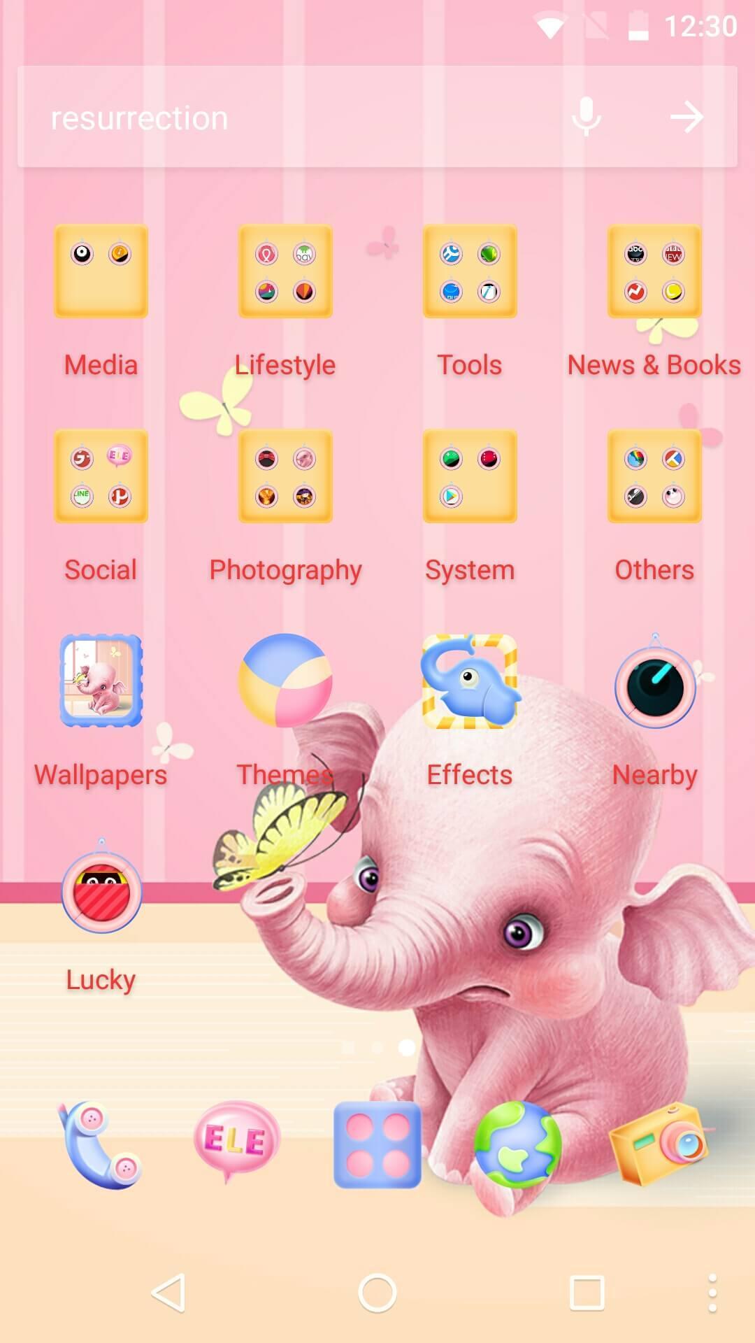 Cartoon Theme - Pink Elephant