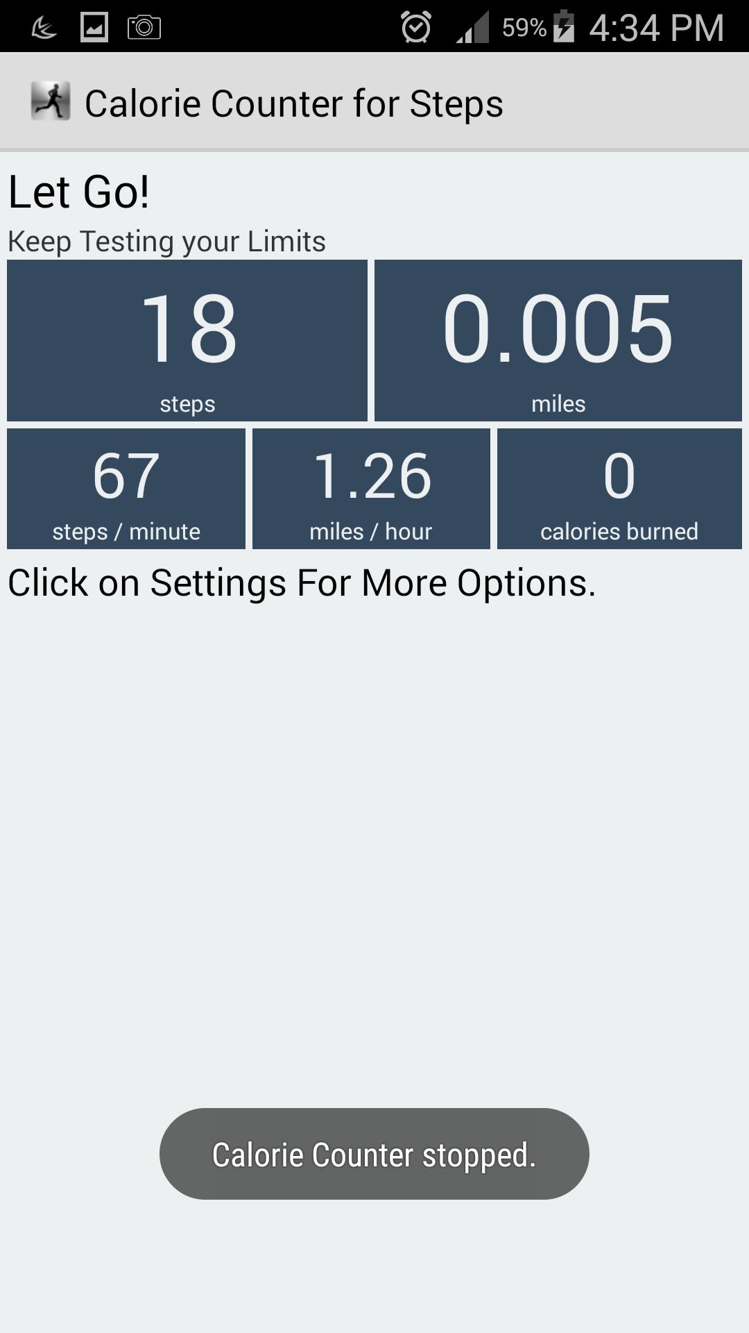 Calorie Counter for steps