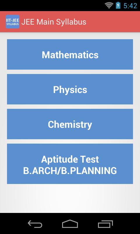 IIT - JEE Syllabus