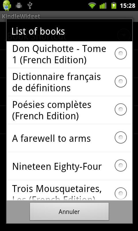 Kindle Widget