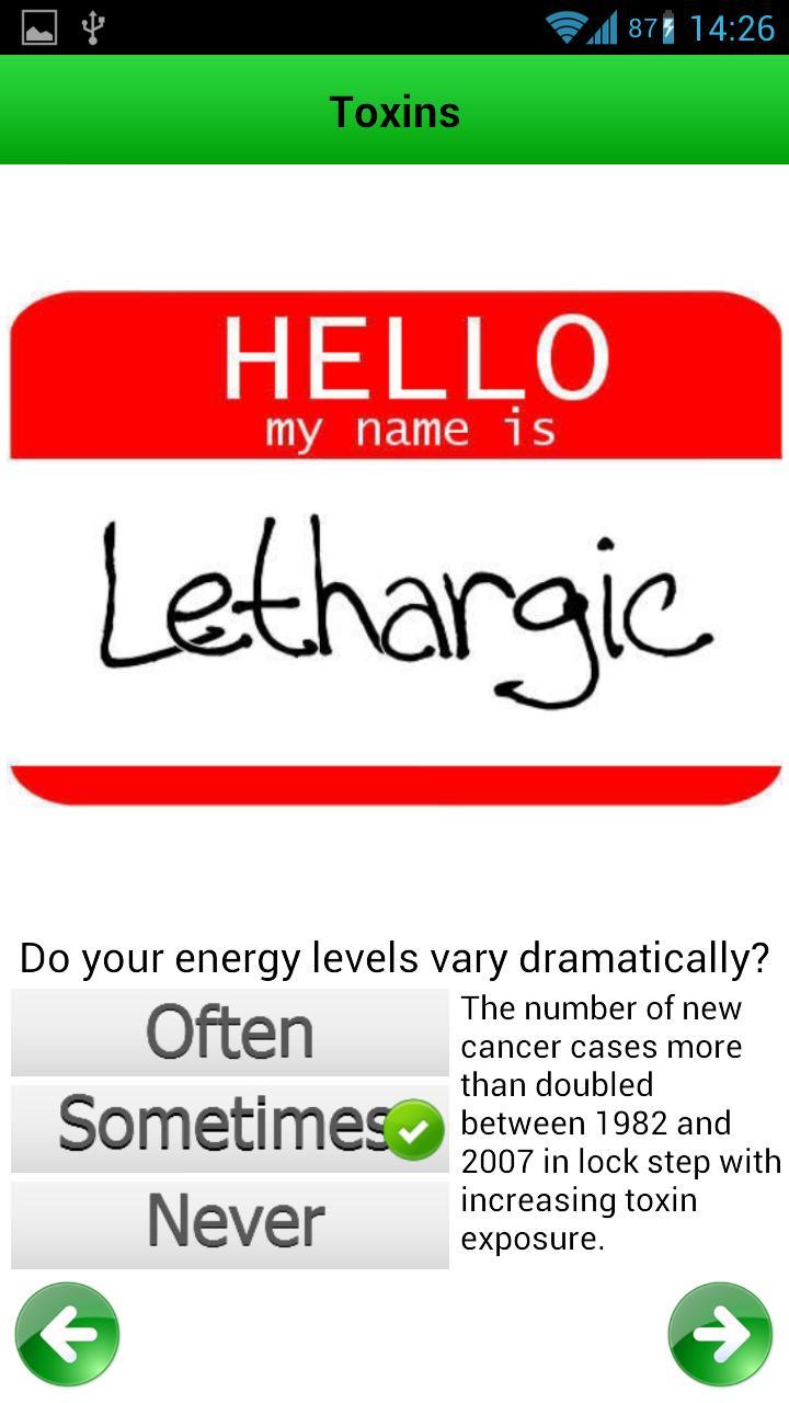 My Toxin Level