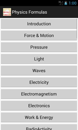 Physics Formulas