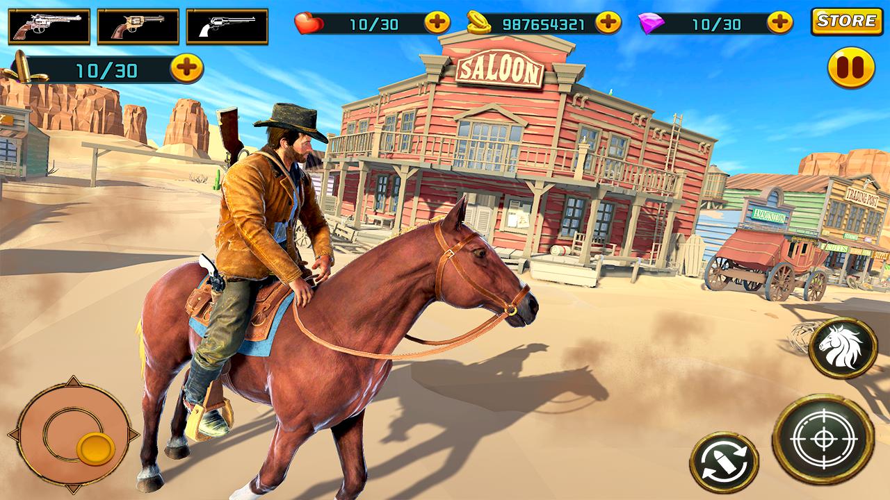 Western Cowboy Gunfighter - Cowboy Shooting Game