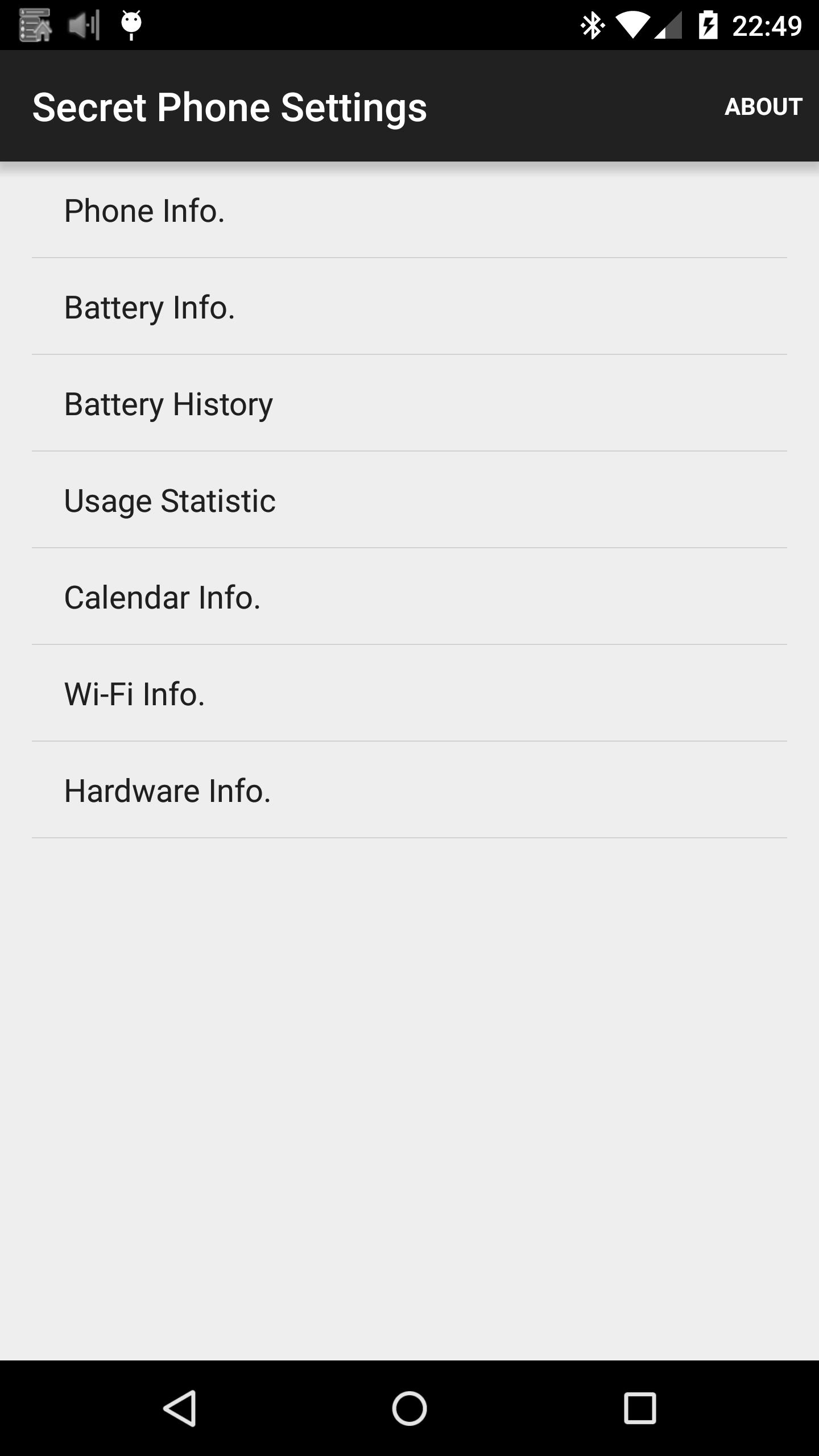 Secret Phone Settings
