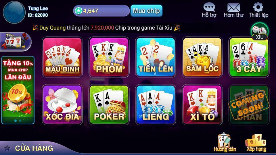 Xeng club - Game bai doi thuong hoang gia 2018