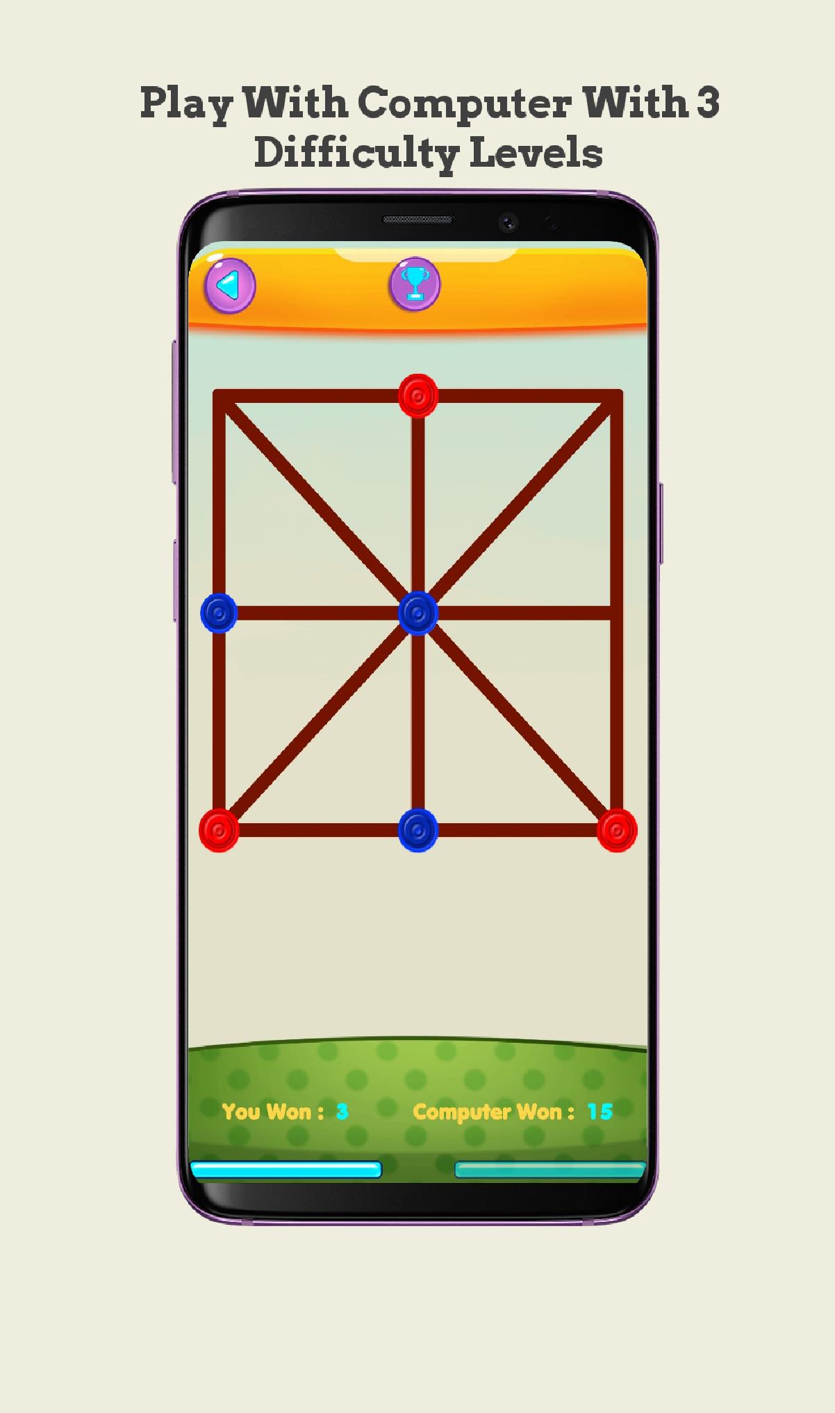 Three Men's Morris, Three Bead