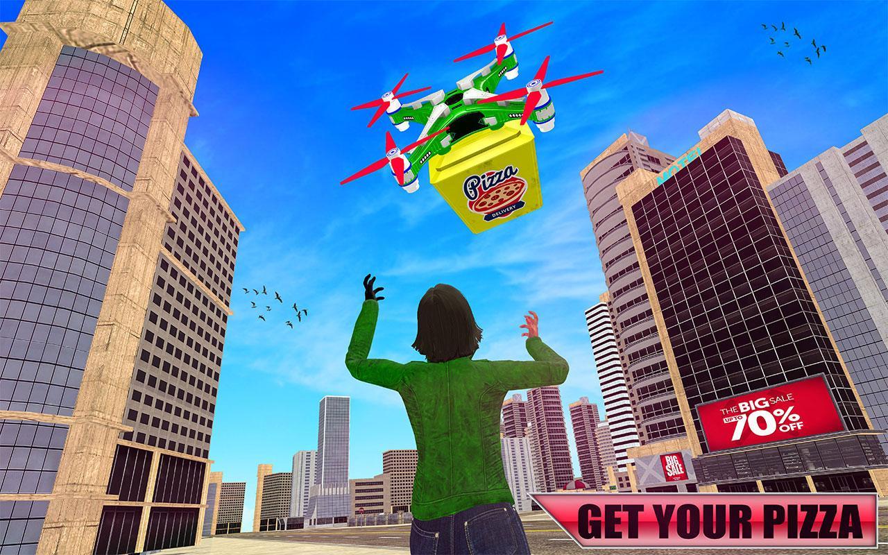 Pizza Delivery City Drone Simulator