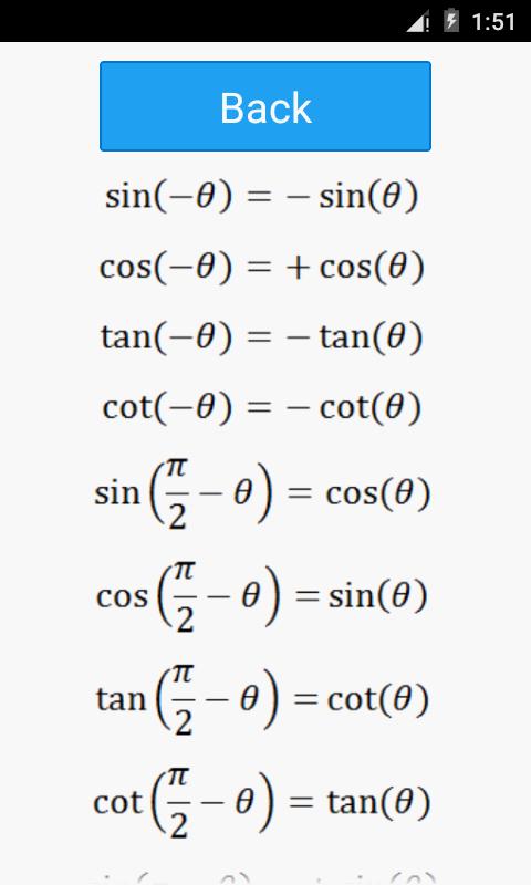 Trigonometric Formulas