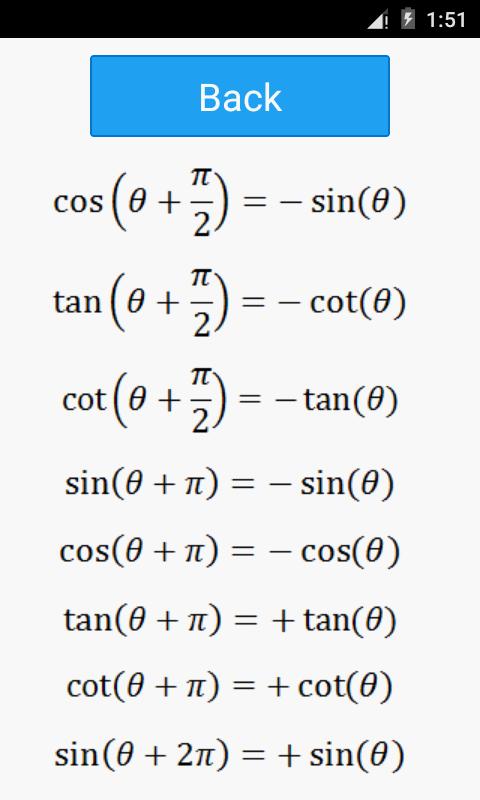 Trigonometric Formulas