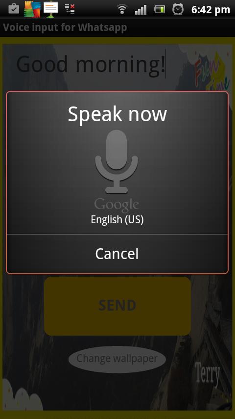 Voice input