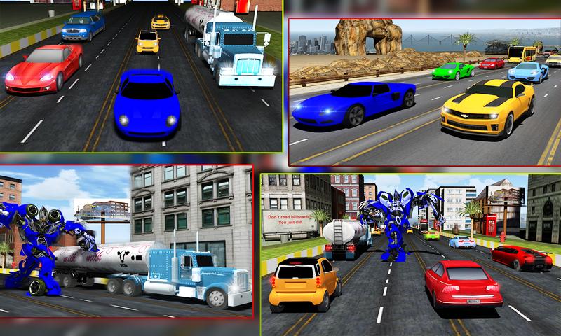 Robot Transform Traffic Racer
