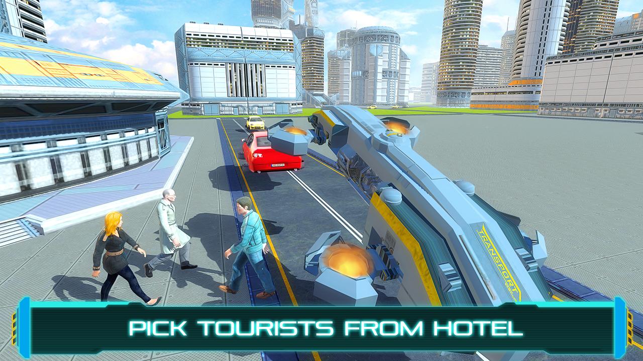 Tourist Futuristic Flying Car