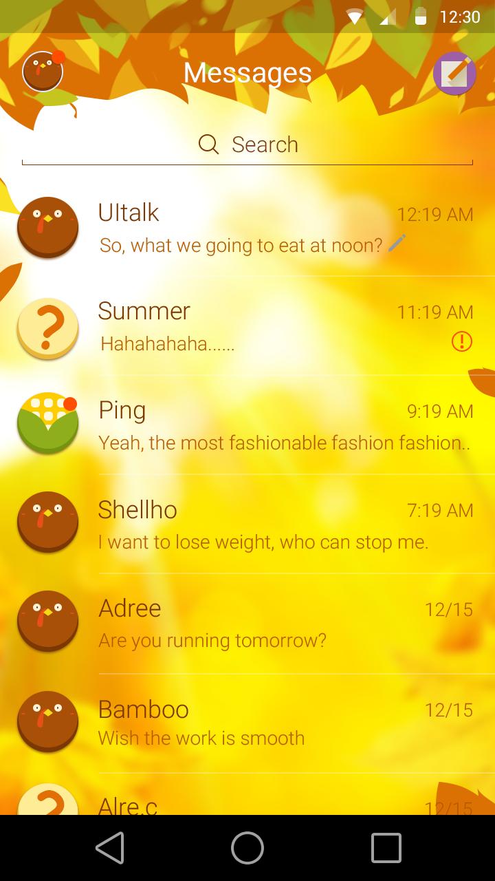 GO SMS THANKSGIVING THEME