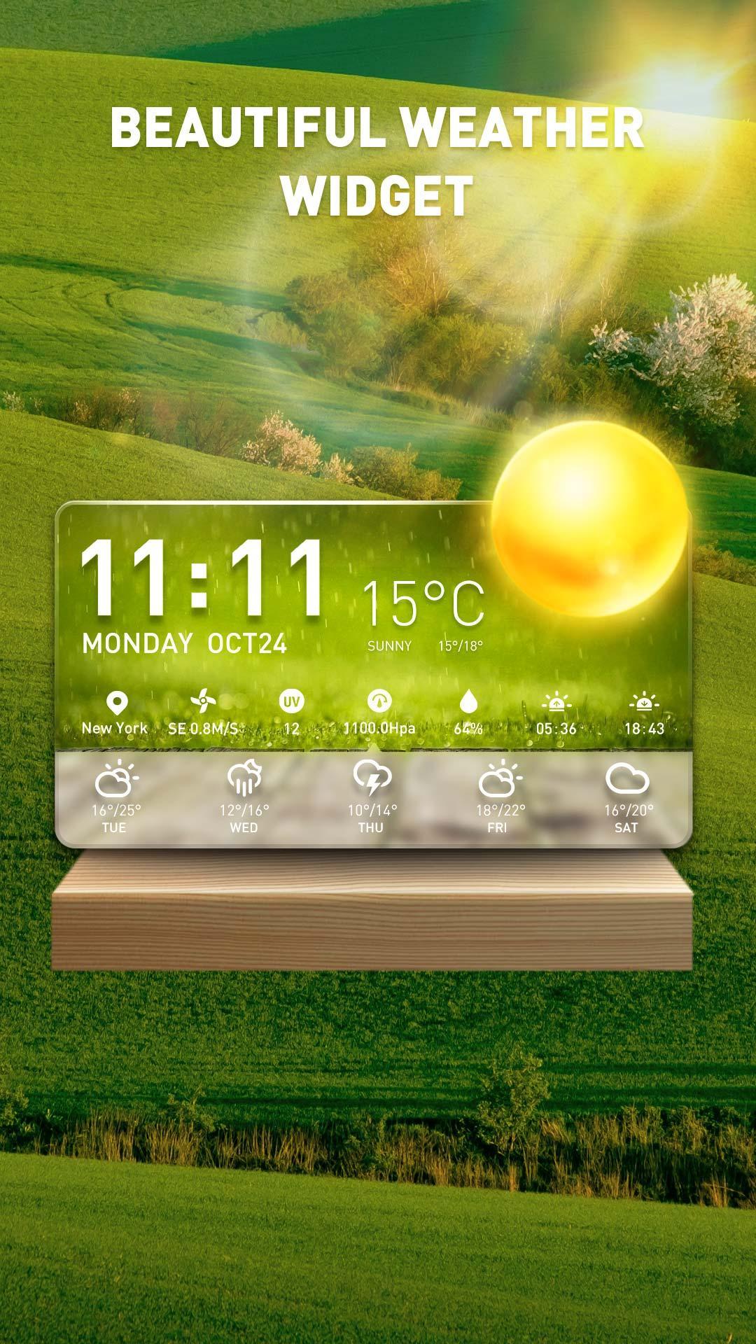 Free Weather and clock widget