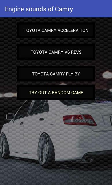 Engine sounds of Camry