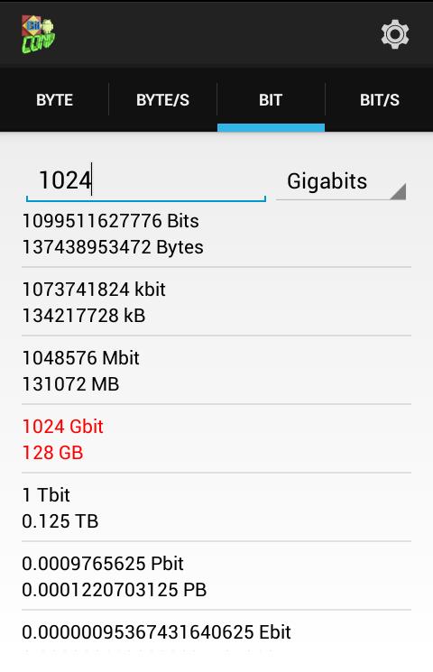 Byte & Bit Calculator Tool