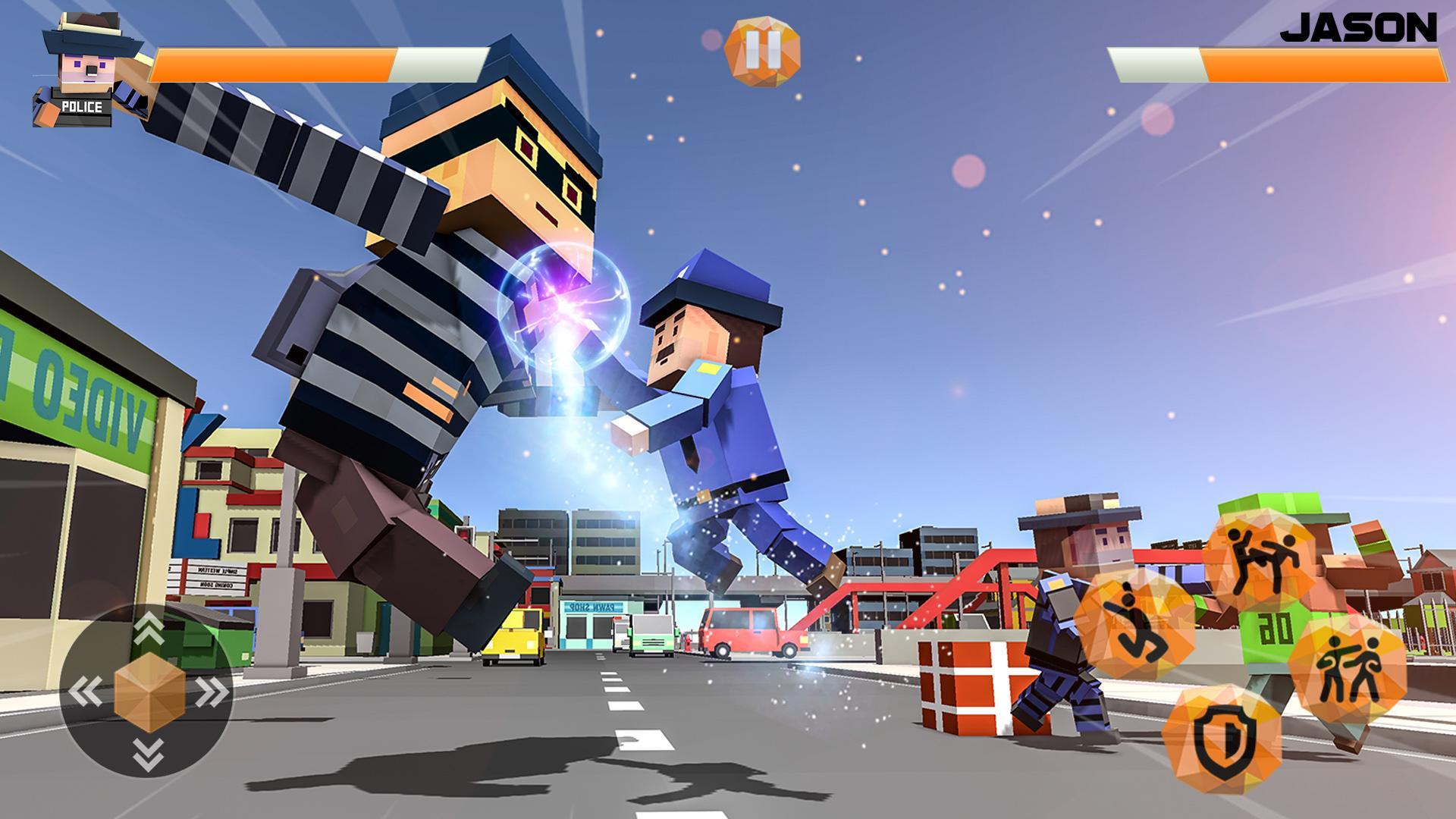 Blocky Police Vs Street Fighting