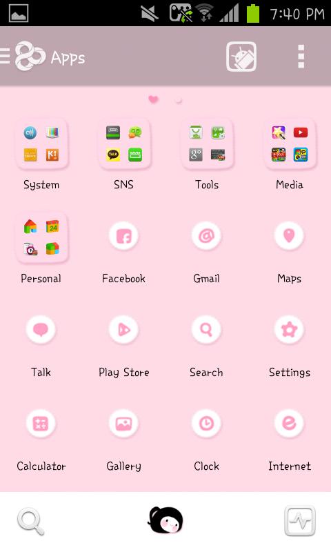 Bongja doll go launcher theme