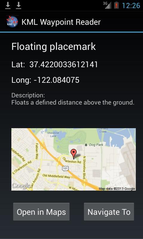 KML/KMZ Waypoint Reader Free