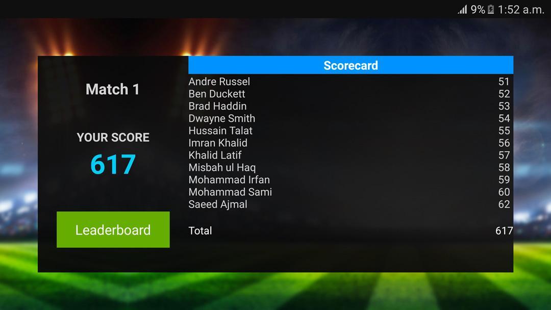 Fantasy League for PSL 2019
