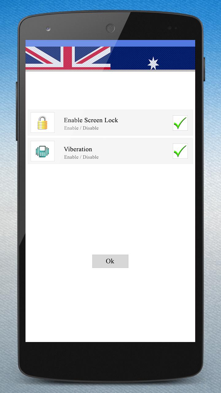 Australian Flag Zipper Lock