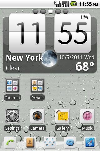 Gray GO Launcher EX Theme