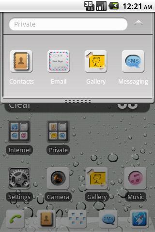 Gray GO Launcher EX Theme
