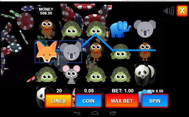 Slot Machine Game in The Zoo