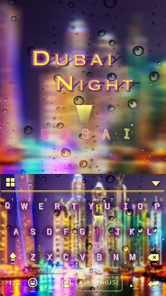 Dubai Night Keyboard Theme