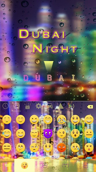 Dubai Night Keyboard Theme