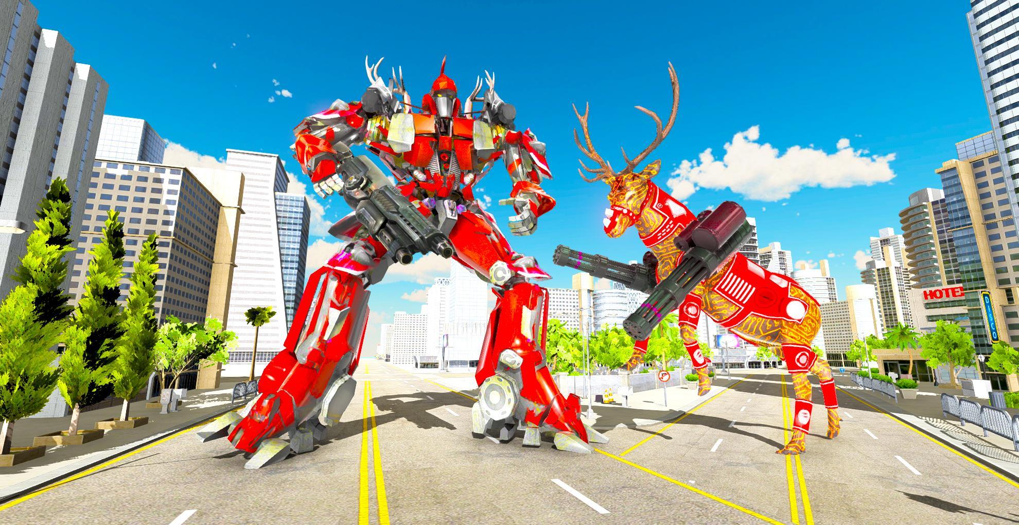 Real Deer Robot Hunting: Robot Transforming Games
